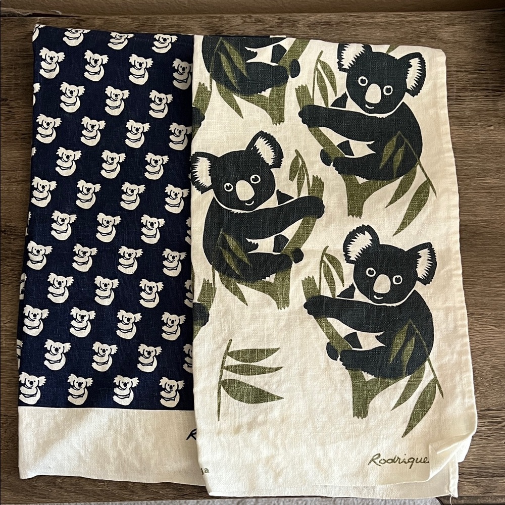 Koala Set of 2 Linen Tea Towels